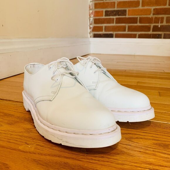 Dr. Martens Women's 1461 Mono 3-Eye White Smooth Leather - Picture 11 of 16